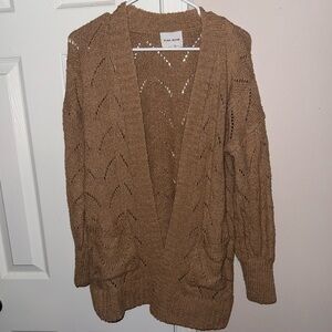 Brown knit cardigan